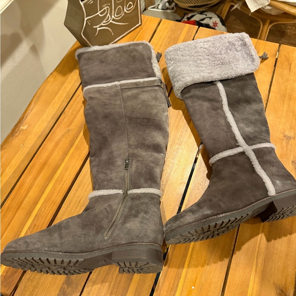 Frye Dark Gray Over the Knee Boots Women’s Size 9.5